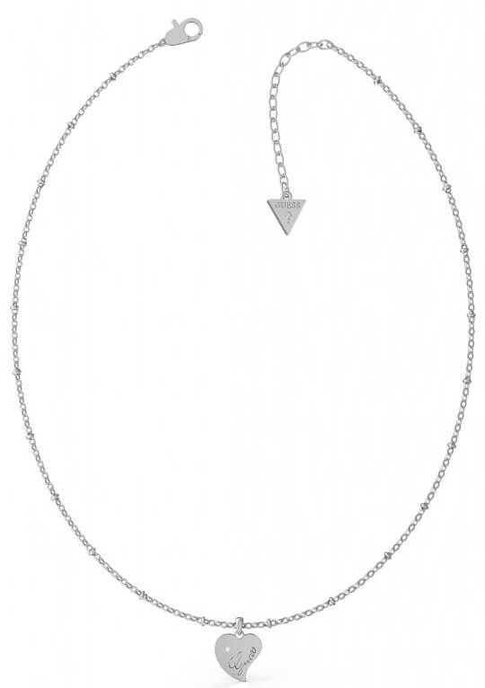 Guess Ocelový náhrdelník s přívěskem Srdce UBN79012