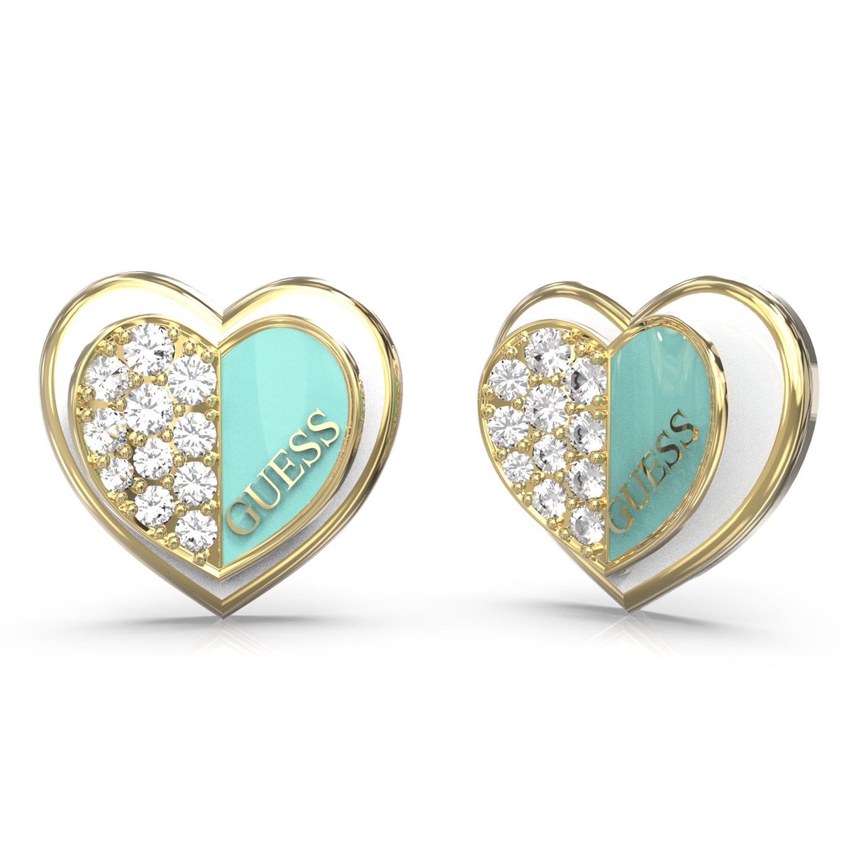 Guess Něžné pozlacené náušnice Lovely Guess JUBE03047JWYGTQT/U