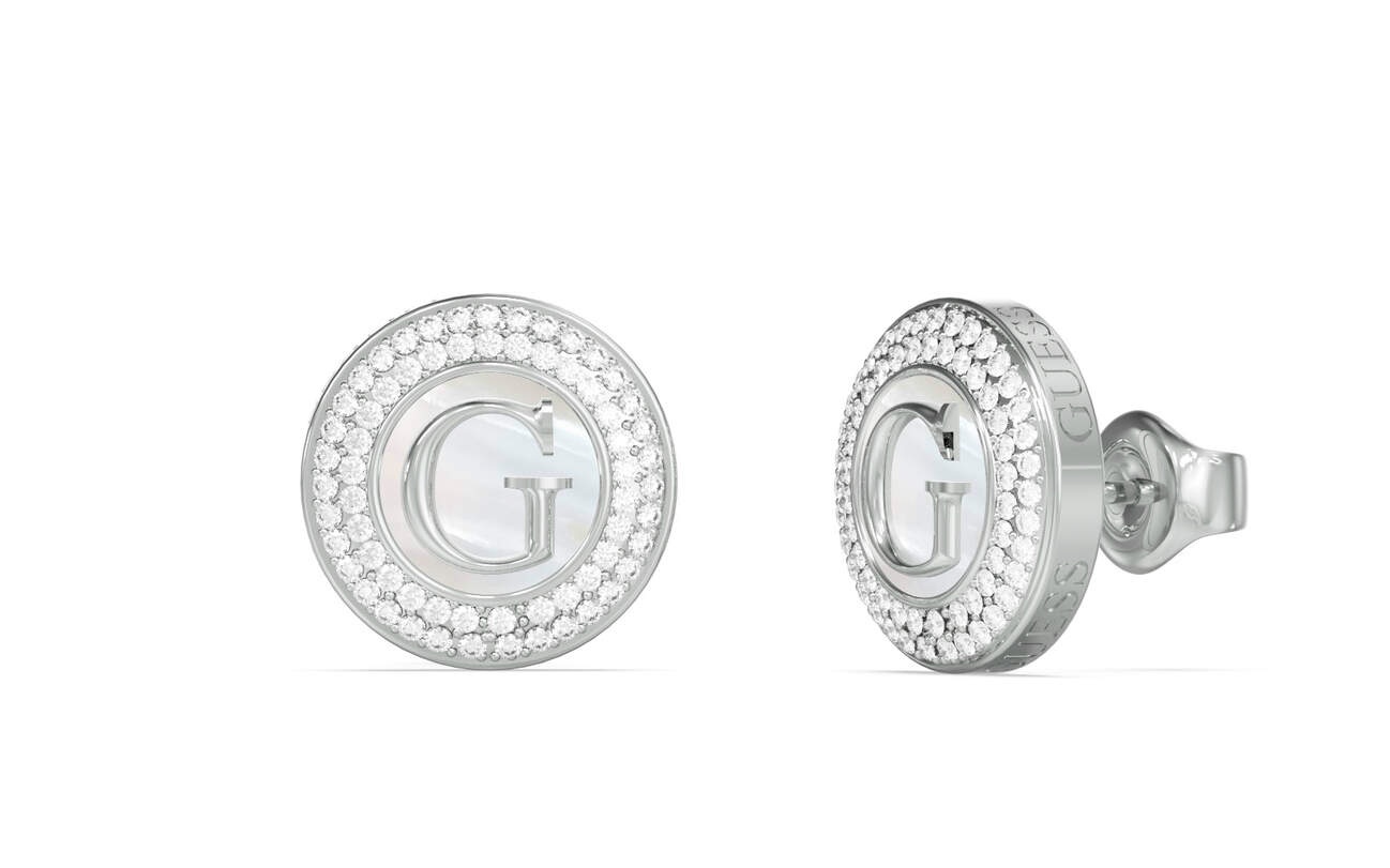 Guess Ocelové peckové náušnice G Talisman JUBE06211JWRHT/U