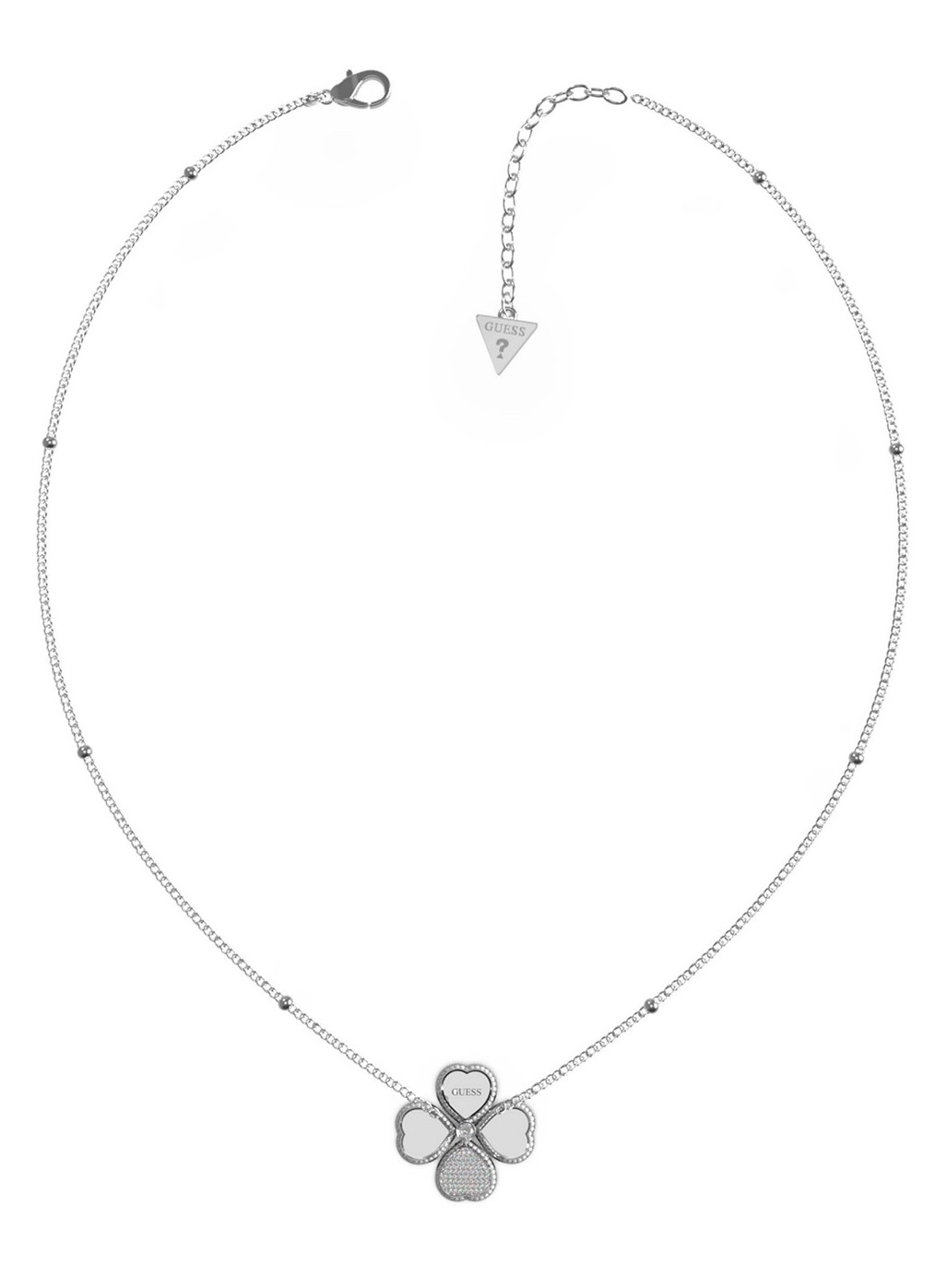 Guess Ocelový náhrdelník pro štěstí Fine Heart JUBN01419JWRHT/U