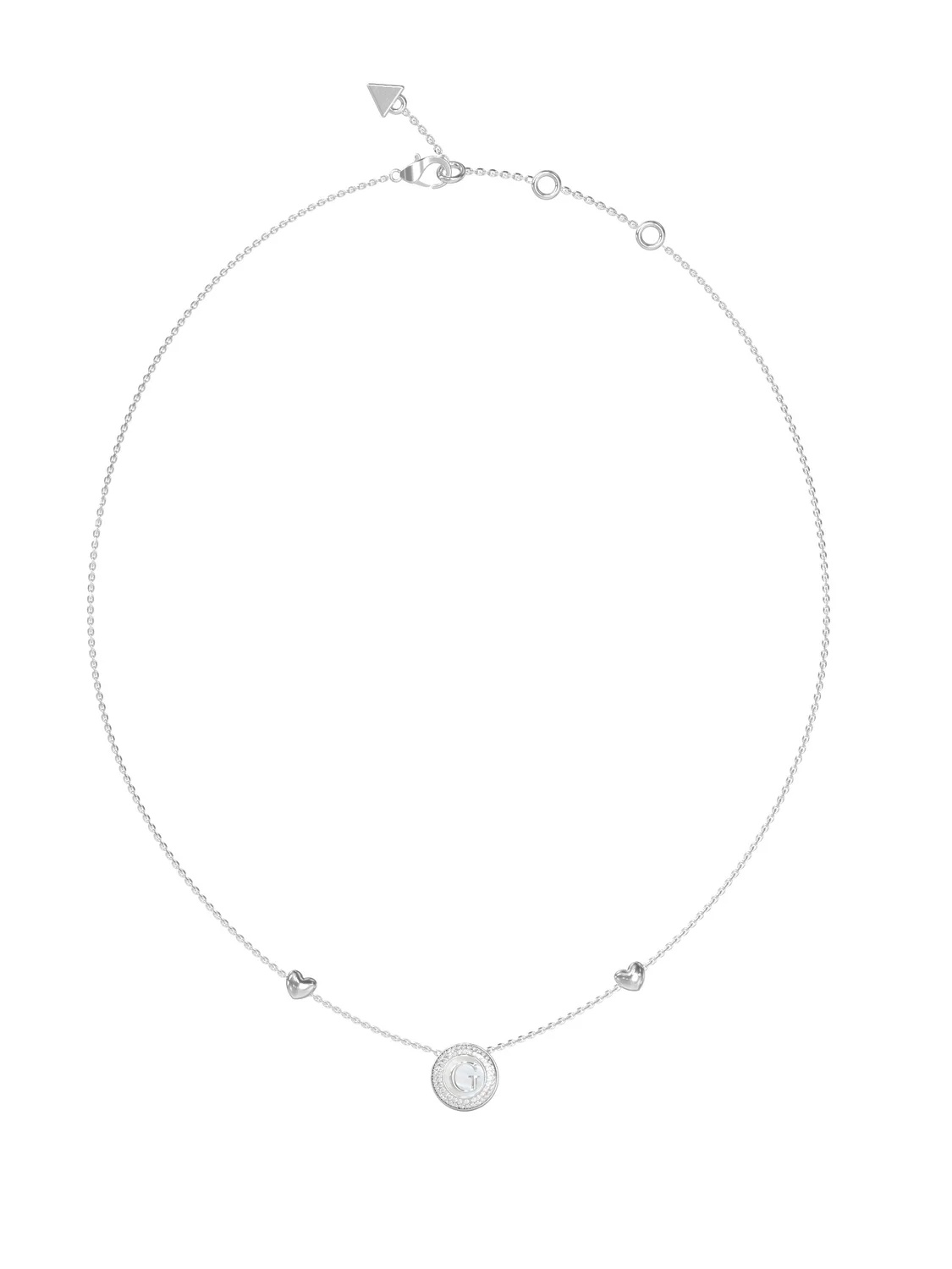 Guess Oceľový náhrdelník s perleťou G Talisman JUBN06207JWRHT/U