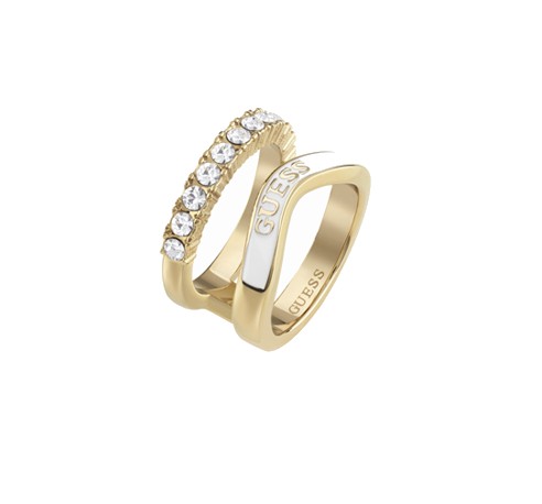 Levně Guess Originální pozlacený prsten Perfect Liaison JUBR03072JWYGWH 52 mm