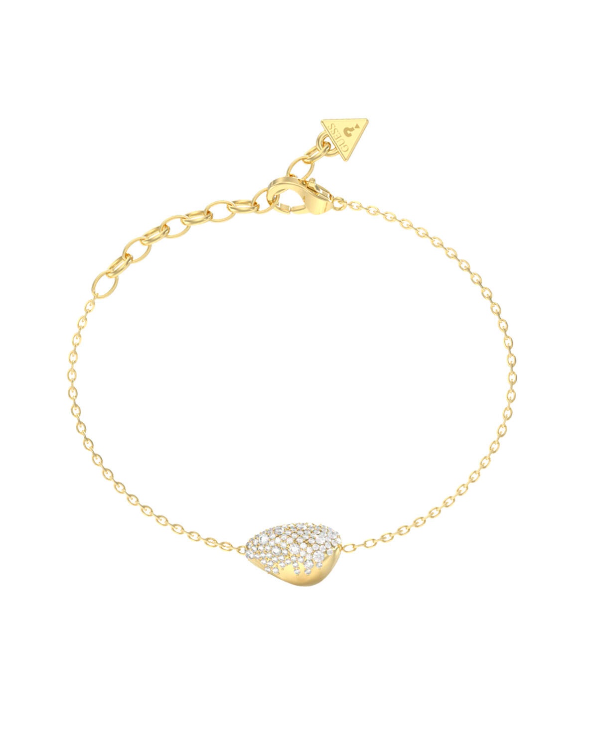 Guess Pozlátený náramok s kryštálmi Moon Drops JUBB06254JWYG 18,4 cm