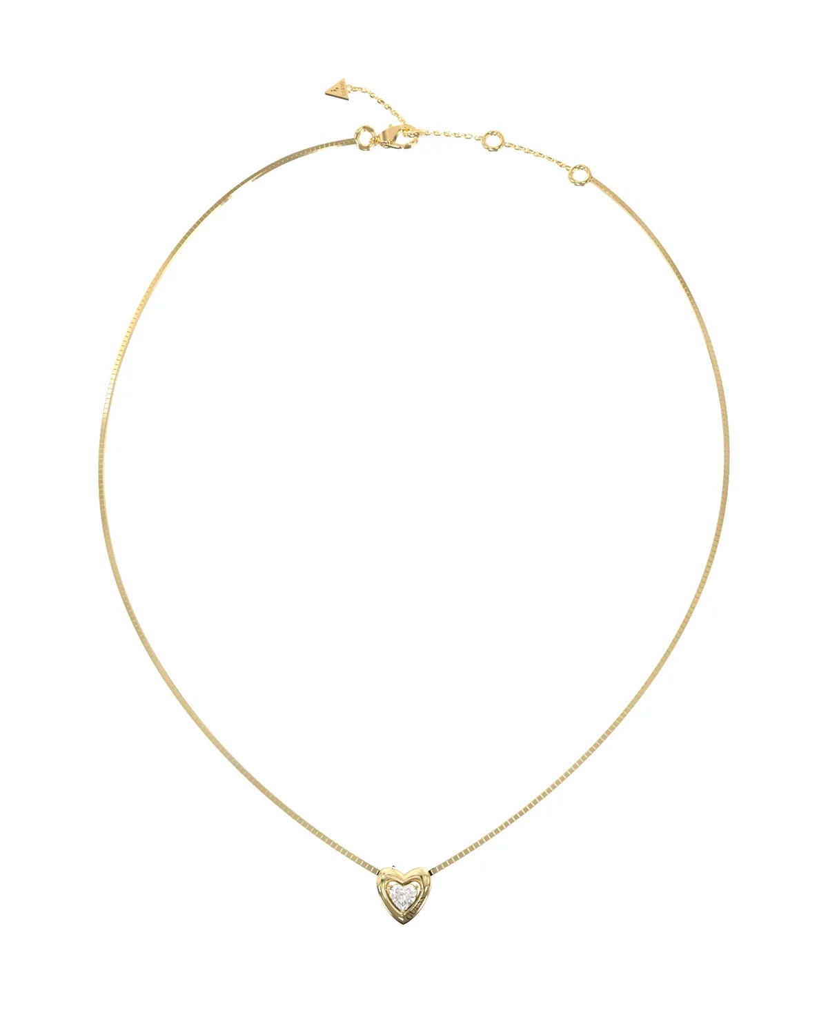 Guess Pozlátený srdiečkový náhrdelník Beloved JUBN06016JWYGT/U