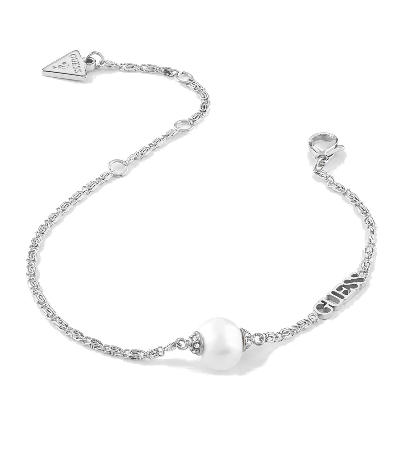Guess Pôvabný oceľový náramok s perlou Underwater Love JUBB02269JWRH 16 - 20 cm - L