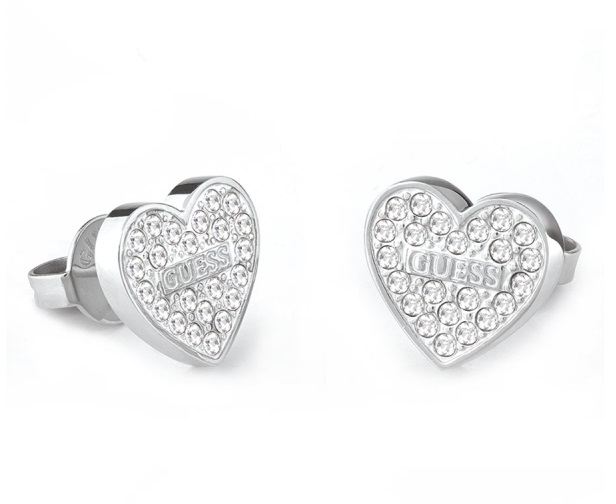 Guess Romantické ocelové náušnice s krystaly Studs Party JUBE02173JWRHT/U
