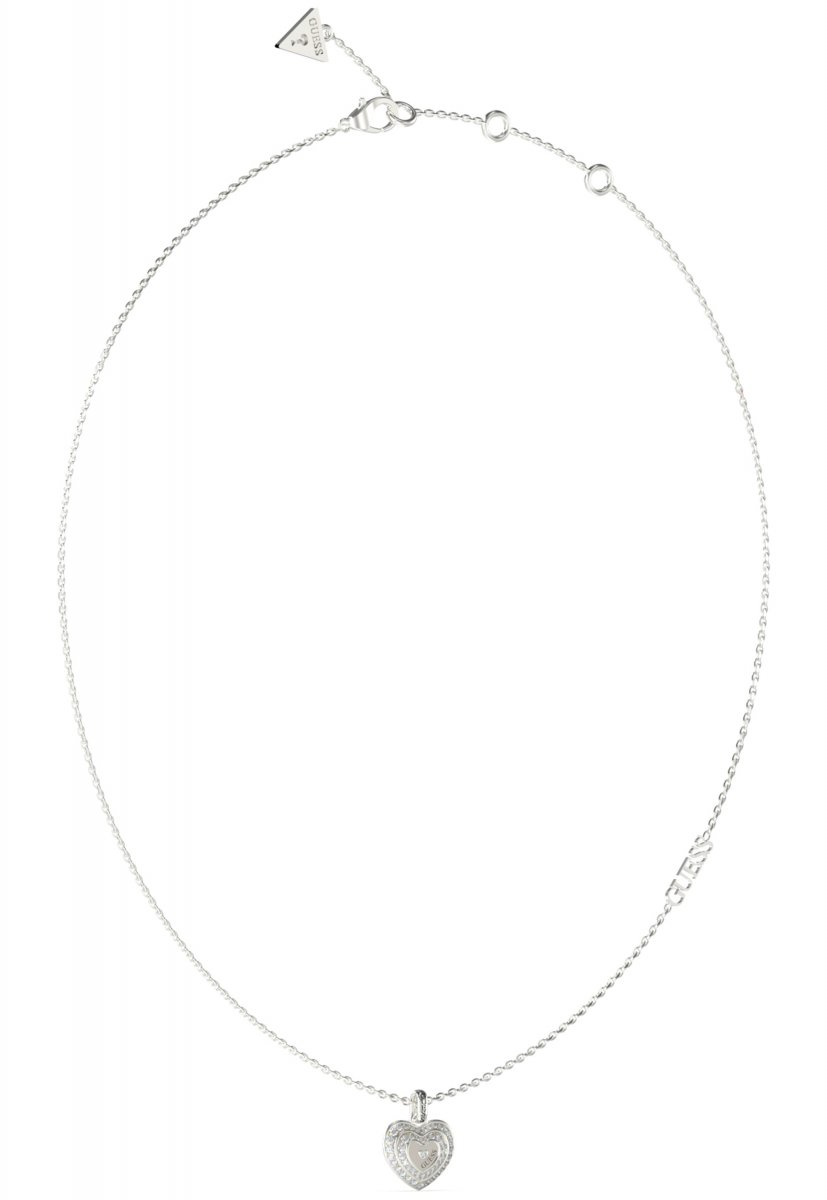 Guess Slušivý oceľový náhrdelník so zirkónmi Amami JUBN04030JWRHT/U