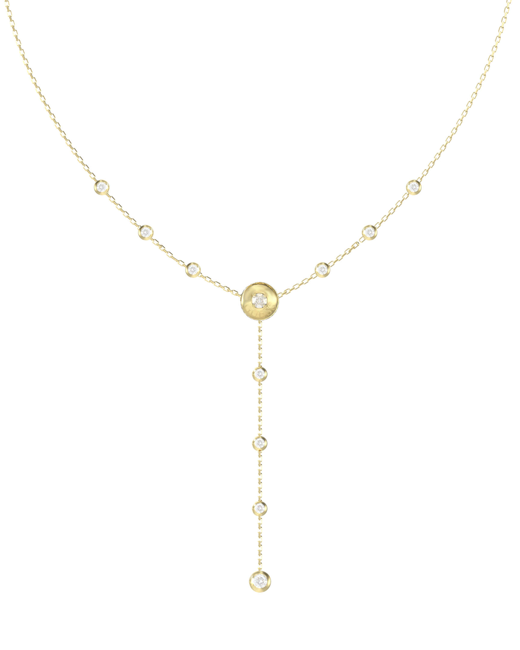 Guess Slušivý pozlátený náhrdelník Sparks JUBN06276JWYGT/U