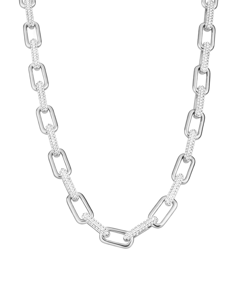 Guess Strieborný náhrdelník so zirkónmi Nuances JSBN04589JWRHT/U 42,5 cm