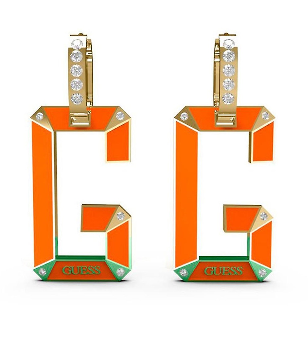 Guess Jellegzetes acél fülbevaló medálokkal G-Shades JUBE01469JWYGNOT/U