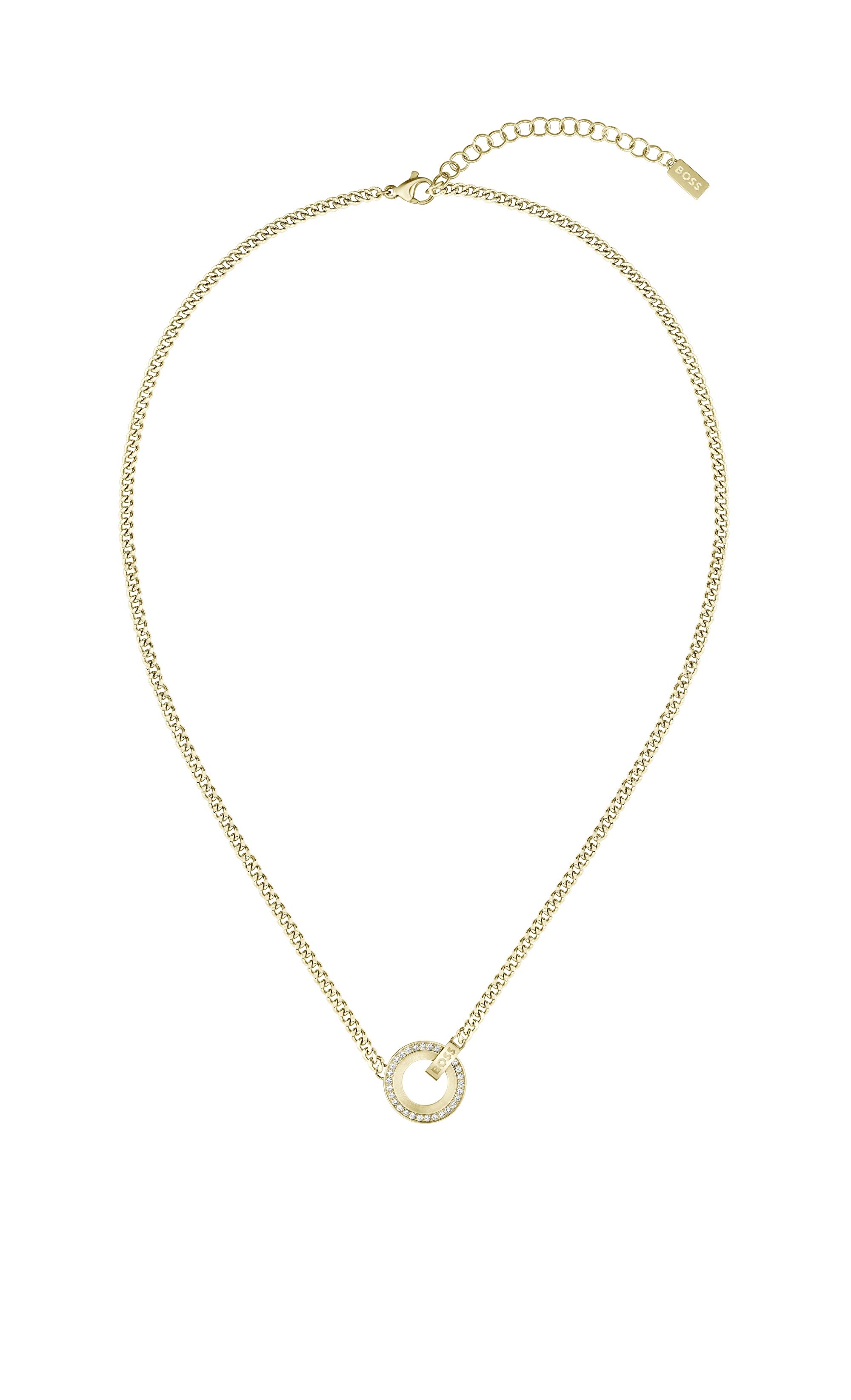 Hugo Boss Krásny pozlátený náhrdelník z ocele 1580537