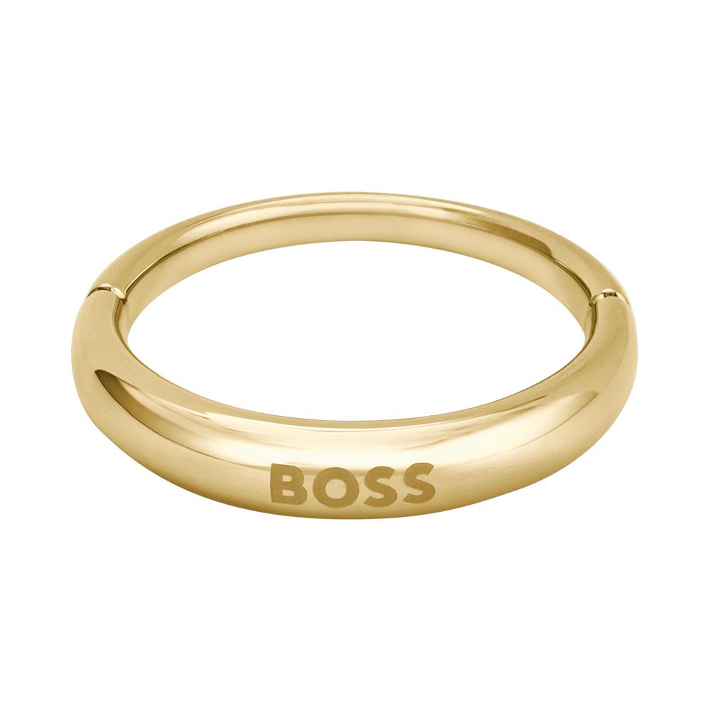 Hugo Boss Minimalistický pozlacený prsten pro ženy 1580620 55 mm