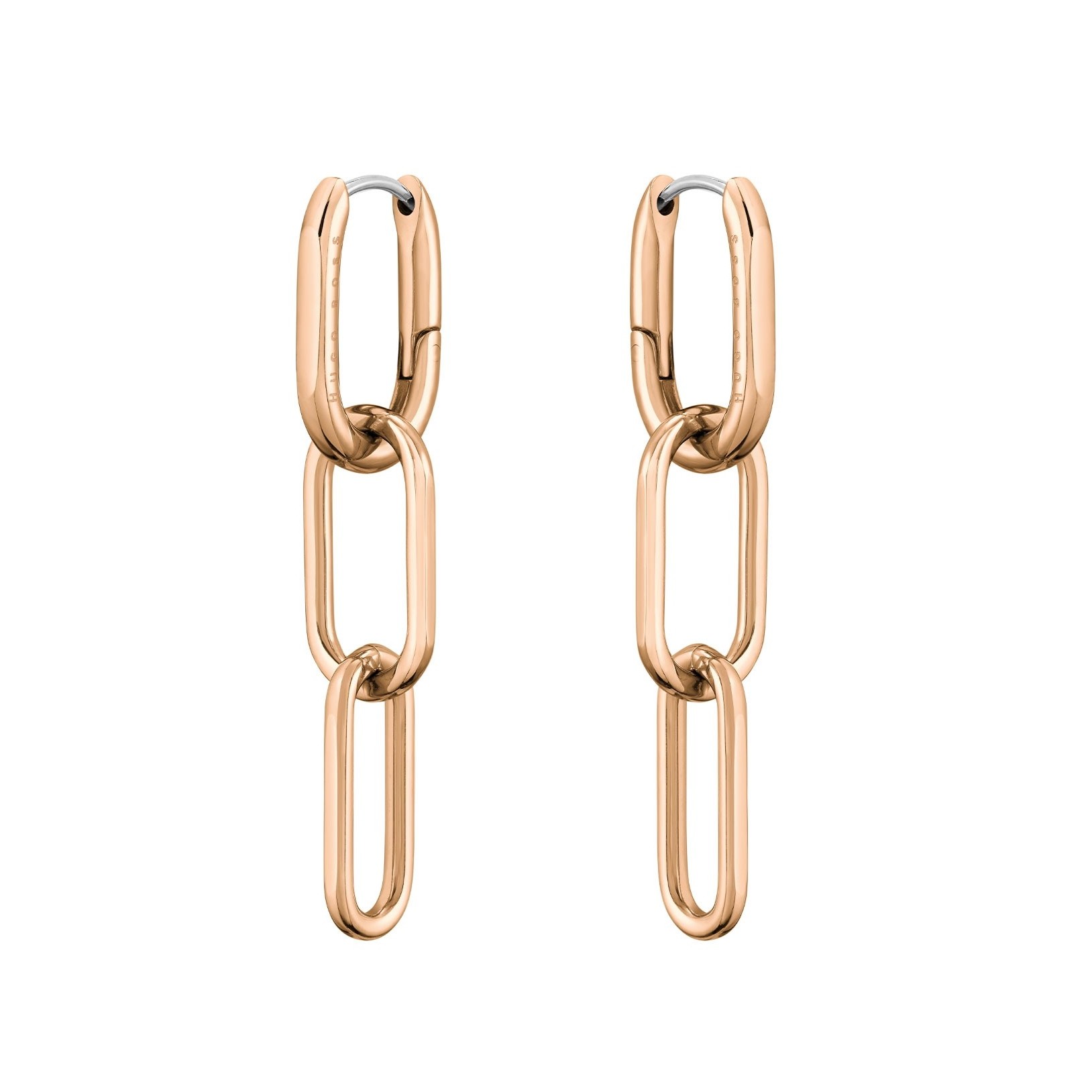 Hugo Boss Pozladené visiace náušnice 2v1 Tessa 1580202