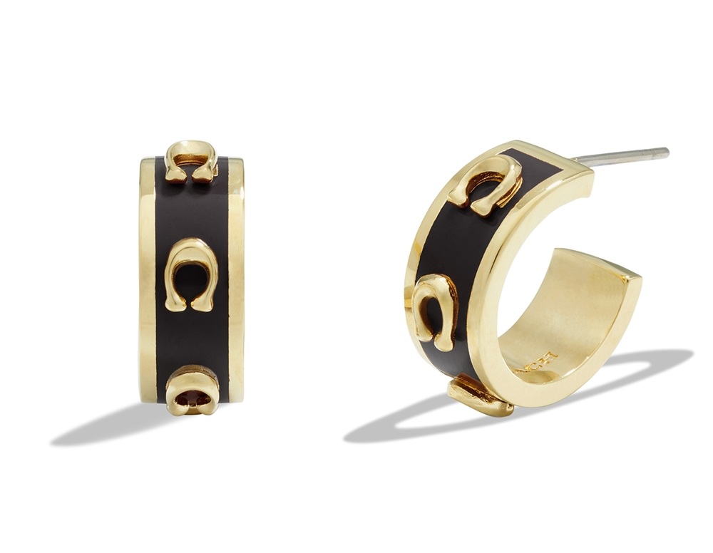 Coach Fashion polkruhové náušnice pre ženy 37448375GLD001