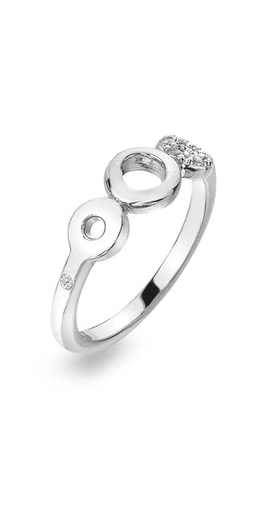 Hot Diamonds Elegantní stříbrný prsten s diamantem Balance DR243 56 mm