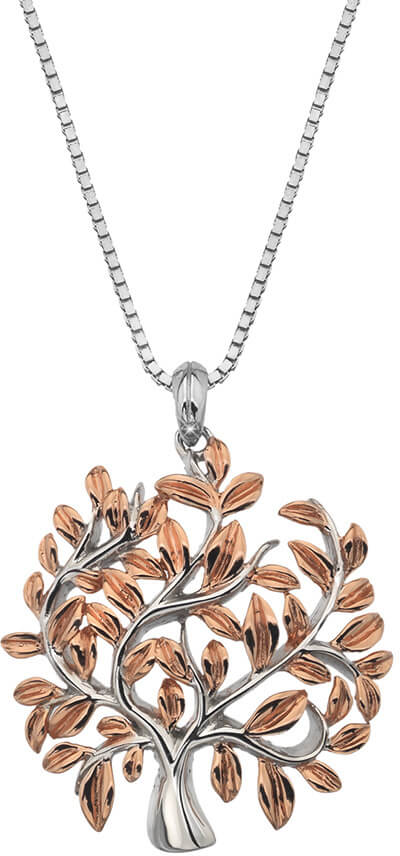 Hot Diamonds -  Luxusní stříbrný náhrdelník se stromem života Jasmine DP701 (řetízek, přívěsek)