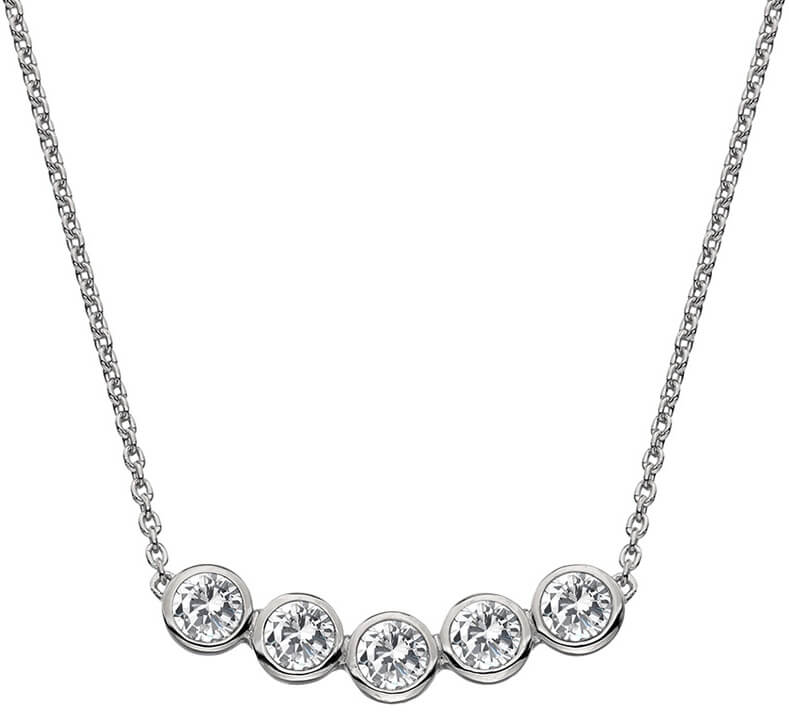 Hot Diamonds Gyengéd ezüst nyaklánc topázokkal és valódi gyémánttal Willow DN129
