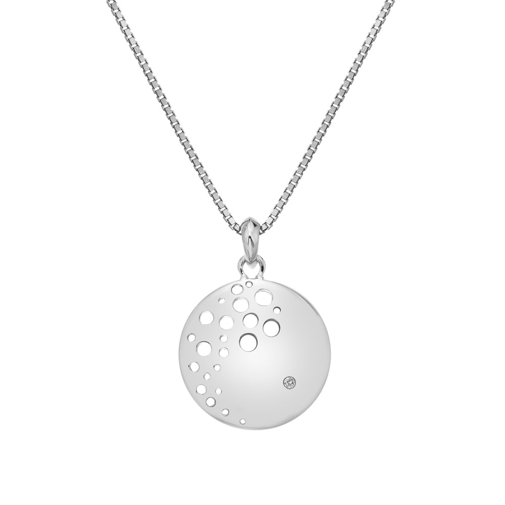 Hot Diamonds Půvabný stříbrný náhrdelník s diamantem Spritz DP861 (řetízek, přívěsek)