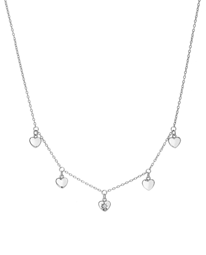 Hot Diamonds Romantický stříbrný náhrdelník s diamantem Most Loved DN160/DN162 32 - 39 cm