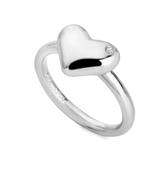 Hot Diamonds Romantický stříbrný prsten s diamantem Desire DR274 60 mm