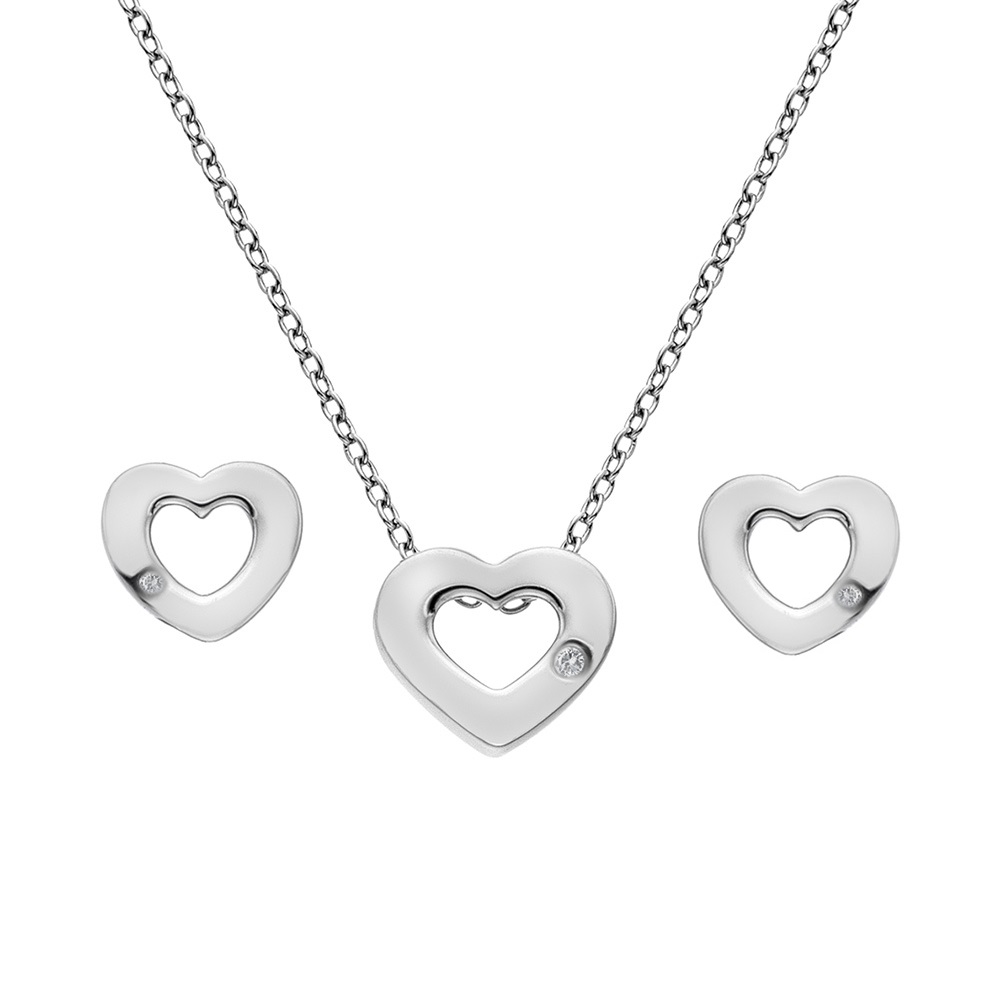 Hot Diamonds Sada stříbrných šperků Amulets SS136 (náhrdelník, náušnice)