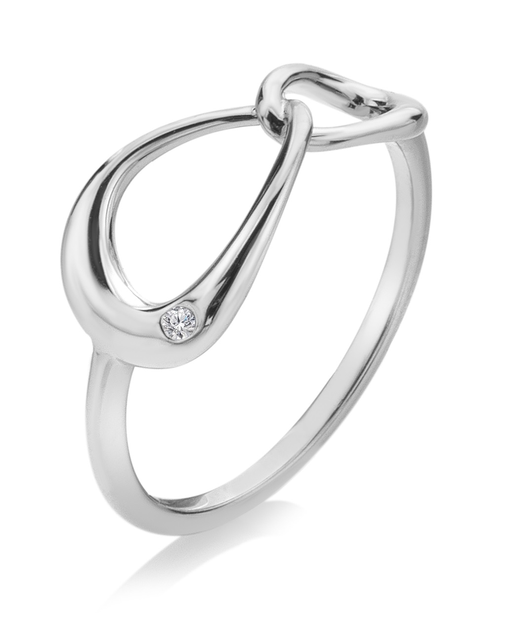 Hot Diamonds Stříbrný dámský prsten s diamantem Sleek DR290 60 mm