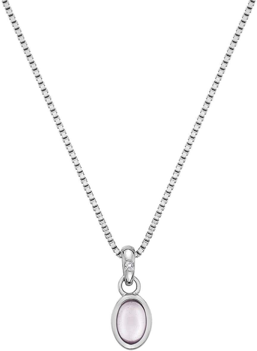 Levně Hot Diamonds Stříbrný náhrdelník pro narozené v říjnu Birthstone DP763