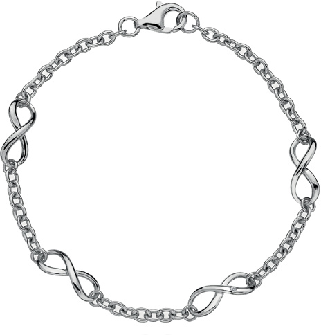 Hot Diamonds Bracciale in argento con diamante Infinity DL293