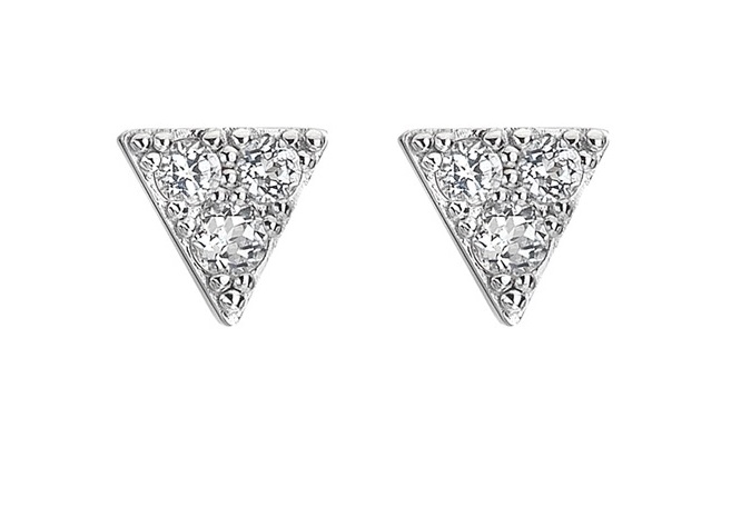 Levně Hot Diamonds Třpytivé stříbrné náušnice s diamanty a topazy Stellar DE746