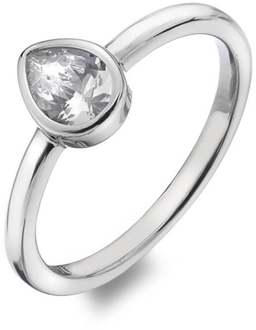 Levně Hot Diamonds Třpytivý prsten Emozioni Acqua Amore ER025 54 mm