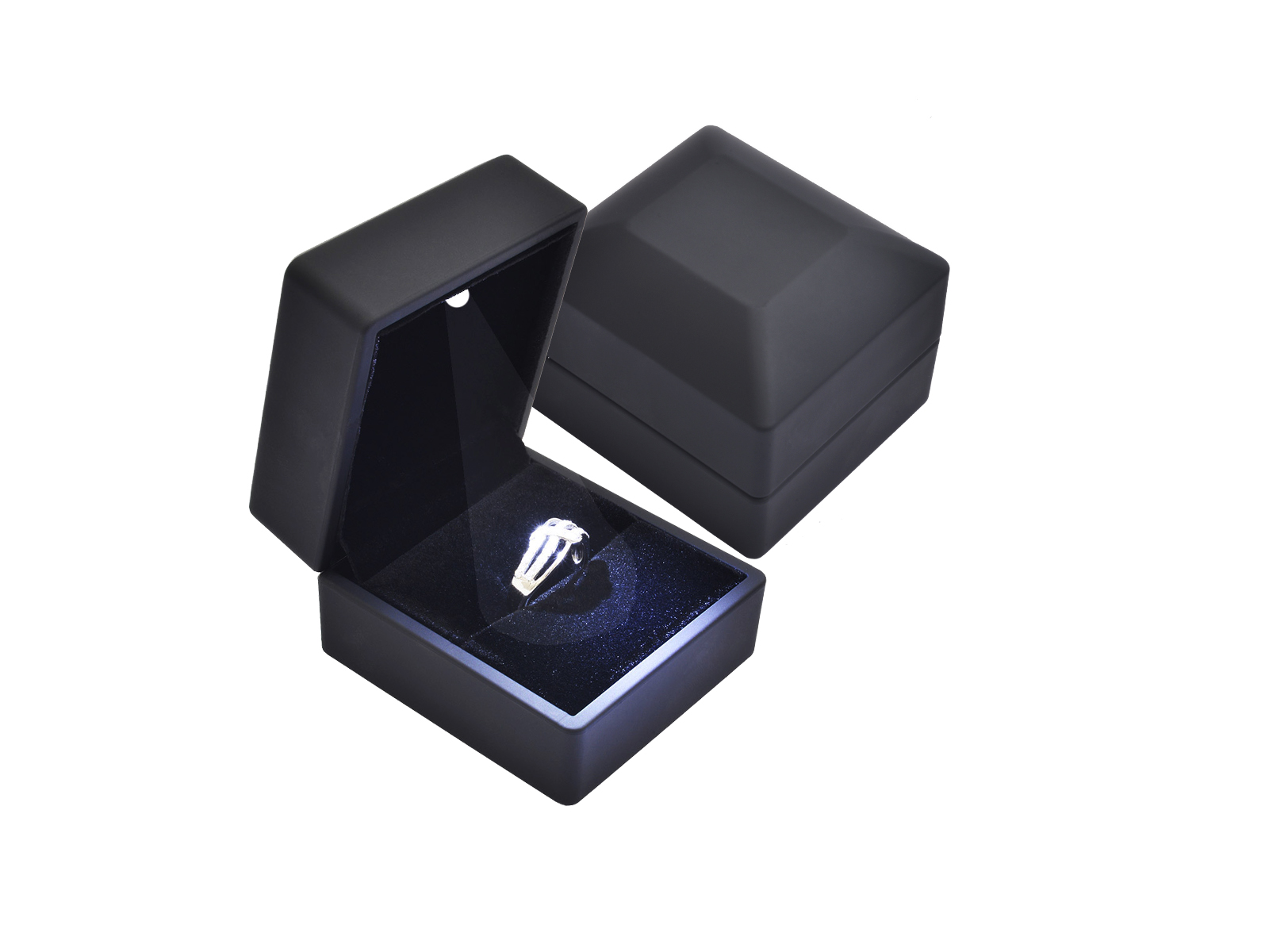 JK Box LED osvetlená plastová krabička na prsteň KZ-3/A25