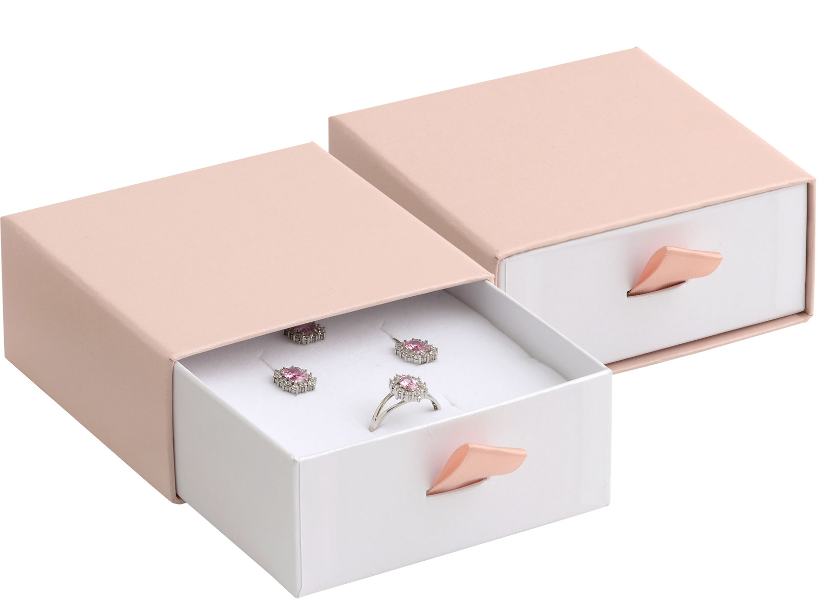 Levně JK Box Pudrově růžová dárková krabička na soupravu šperků DE-5/A5/A1