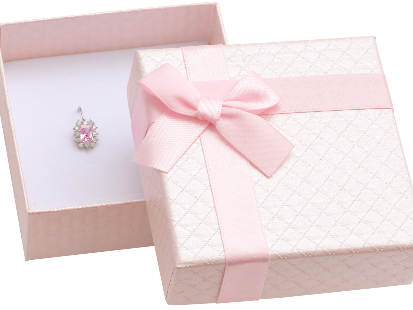 JK Box Ružová darčeková krabička na šperky AT-5 / A5