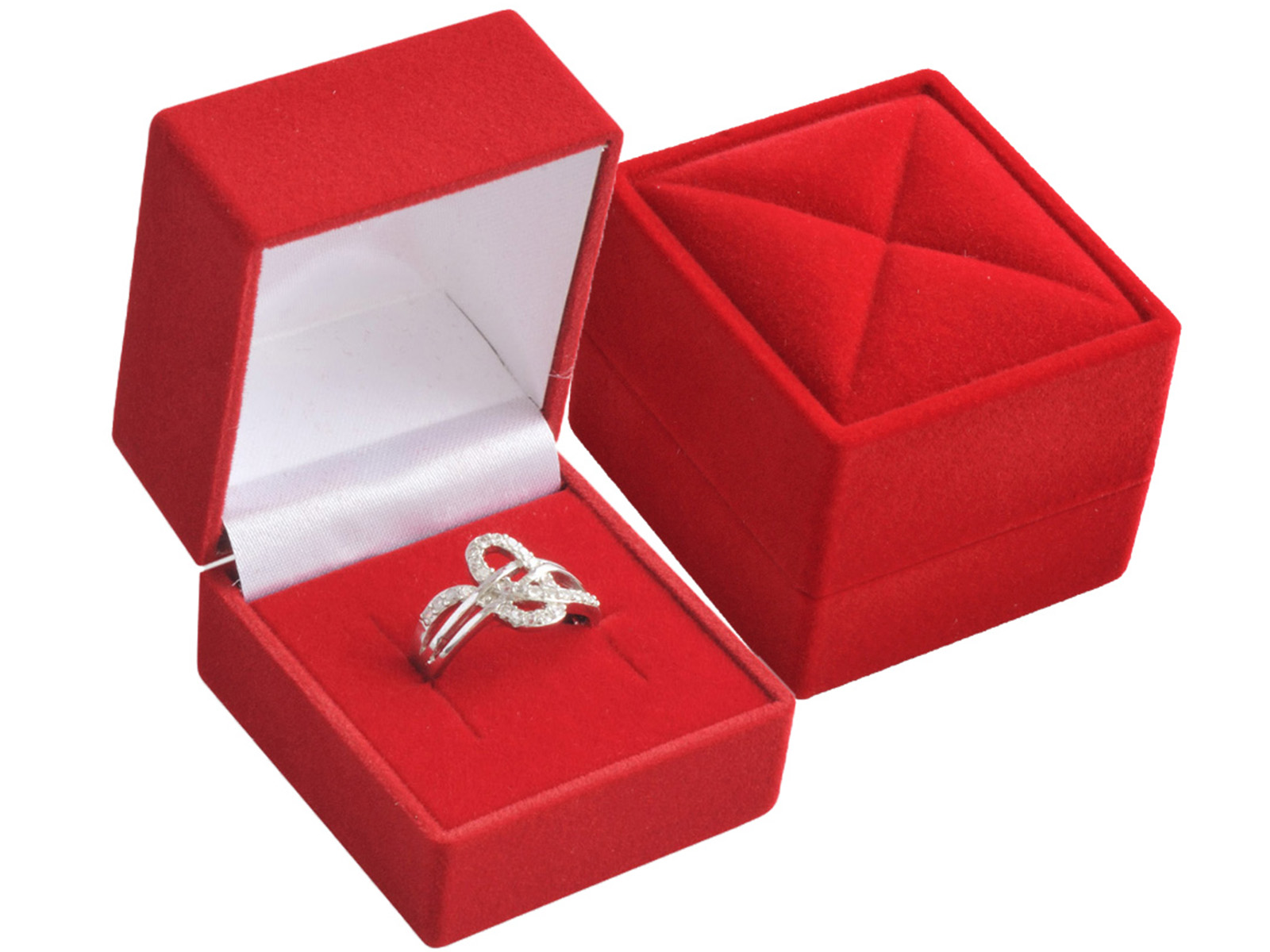 JK Box -  Sametová dárková krabička na prsten RE-02/A7