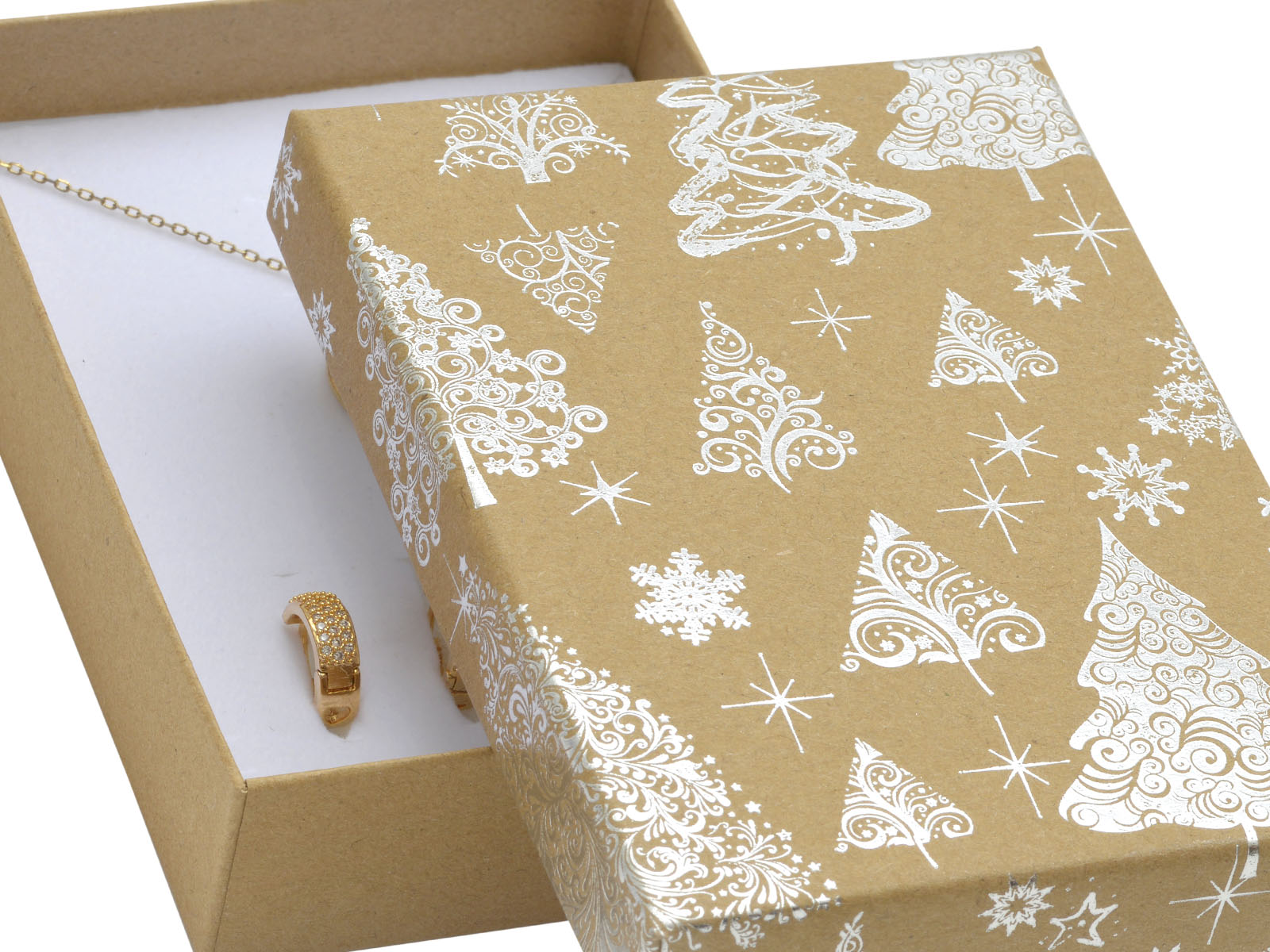 JK Box Vánoční dárková papírová krabička KX-8/AG