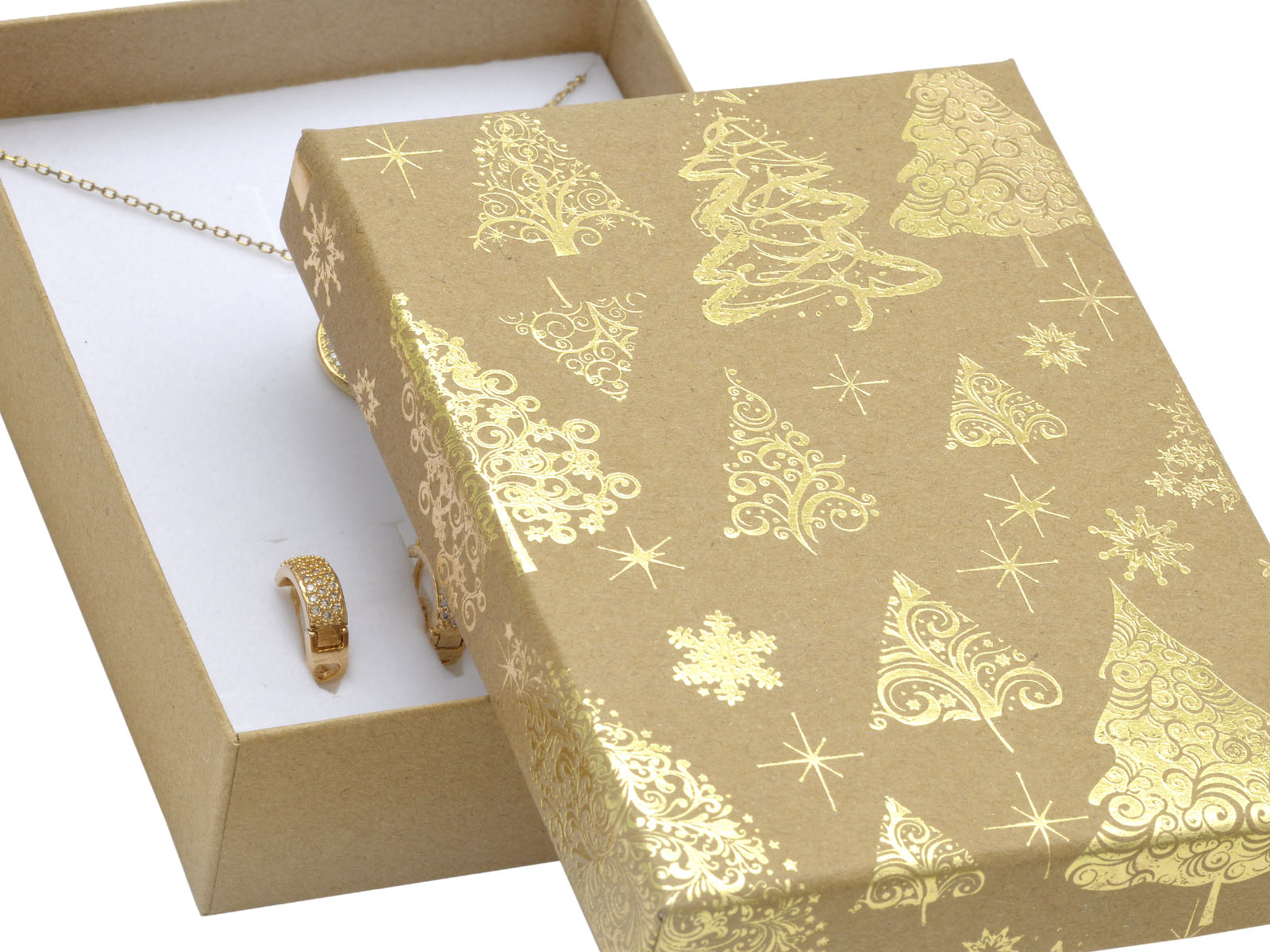 JK Box Vánoční dárková papírová krabička KX-8/AU