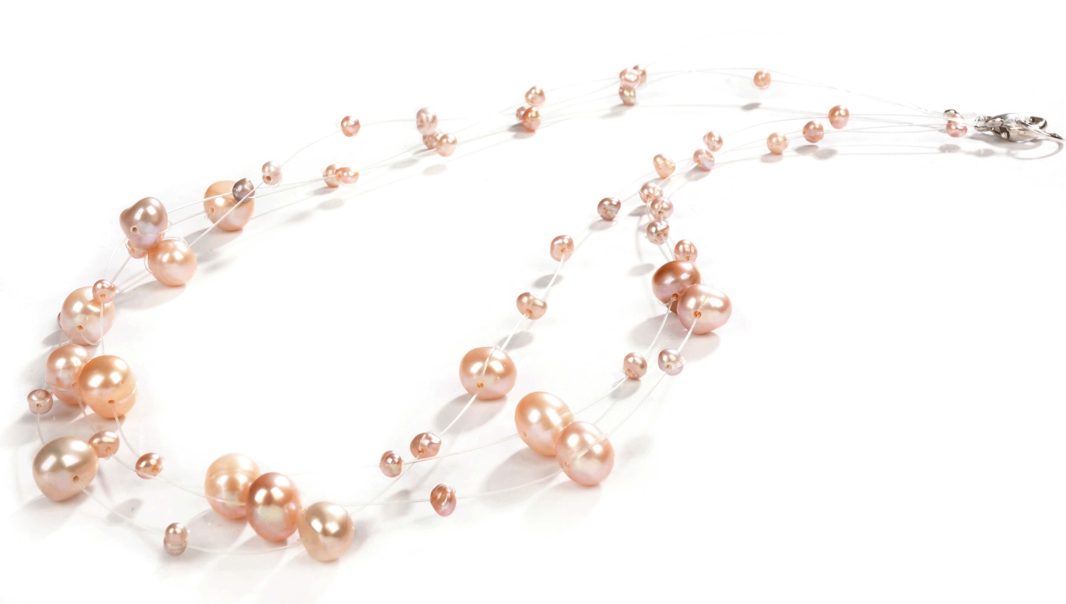 Levně JwL Luxury Pearls Náhrdelník z levitujících pravých perel JL0324