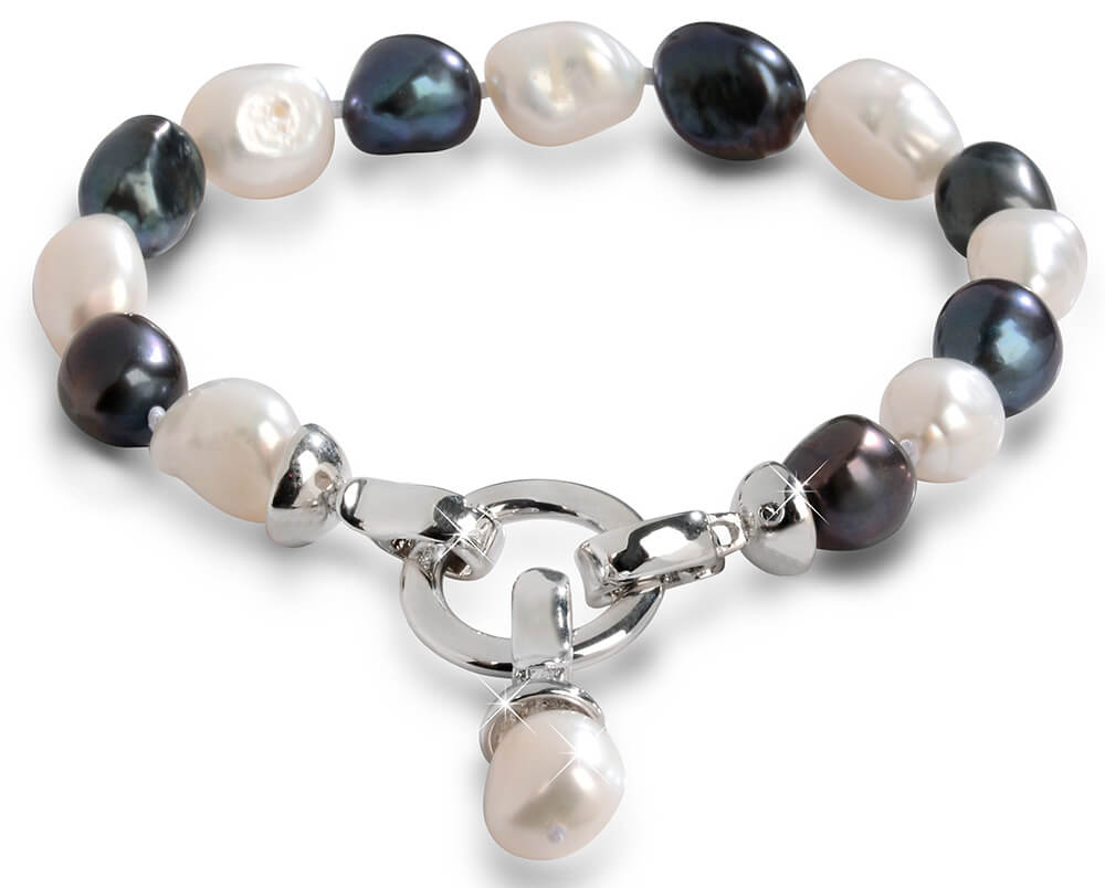 JwL Luxury Pearls Náramek z pravých perel ve dvou odstínech JL0317
