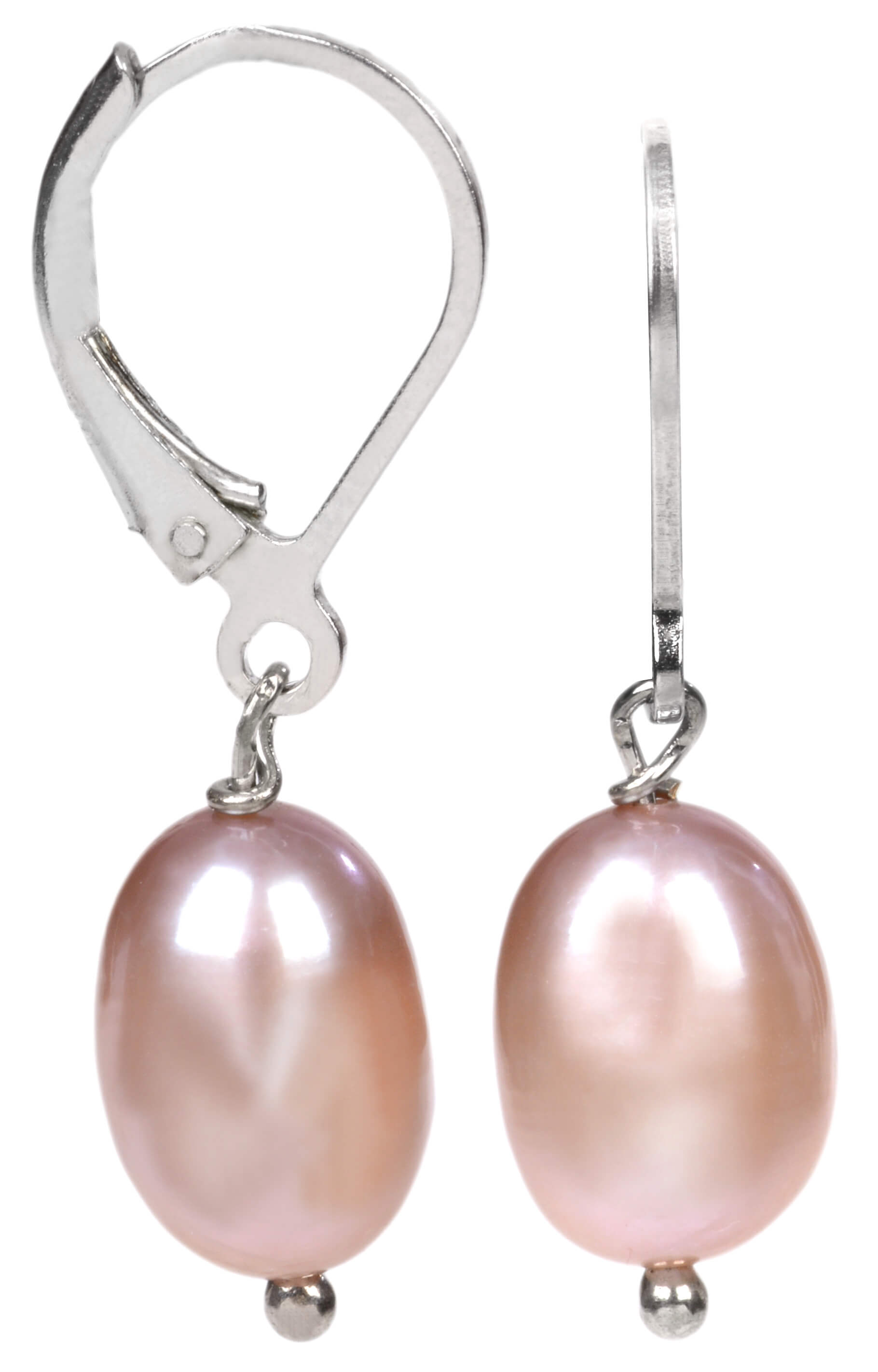 JwL Luxury Pearls Ezüst fülbevaló rózsaszín igazgyönggyel JL0145