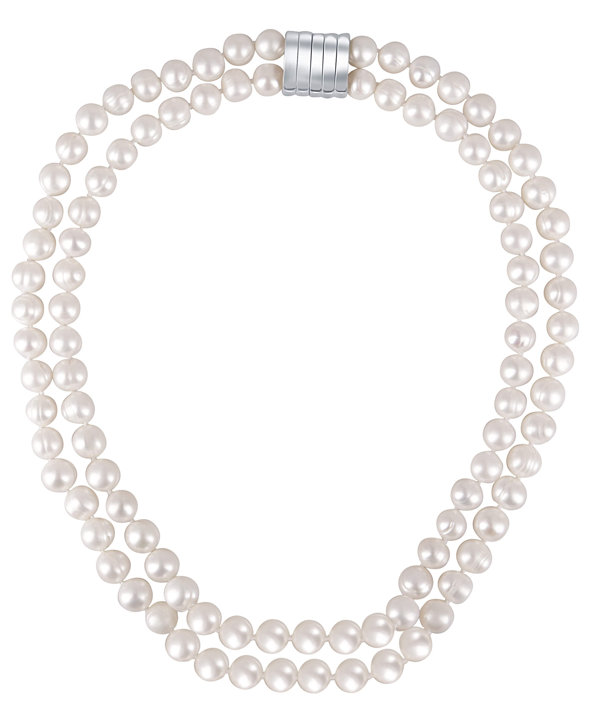 JwL Luxury Pearls Dvojitý/dvojradový náhrdelník z pravých bielych perál JL0656