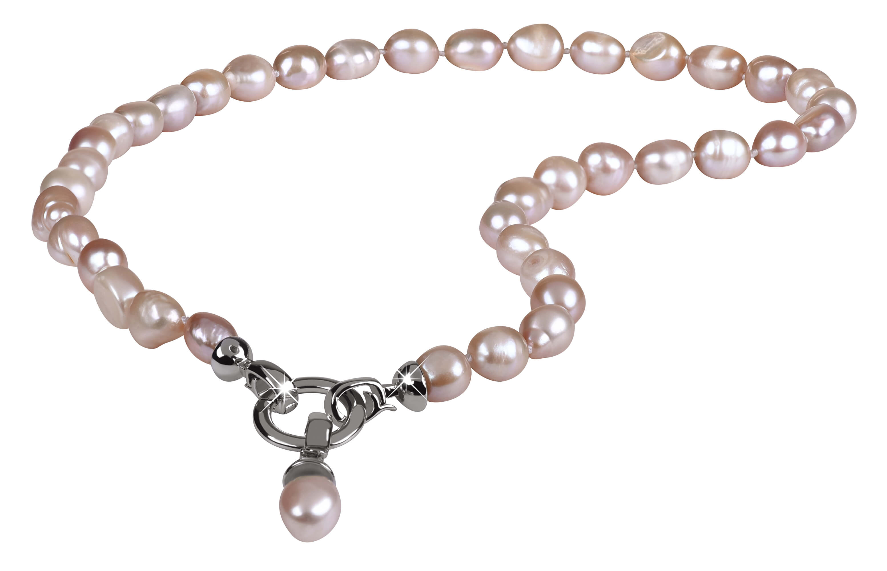 JwL Luxury Pearls Nyaklánc rózsaszín igazgyöngyökből JL0555