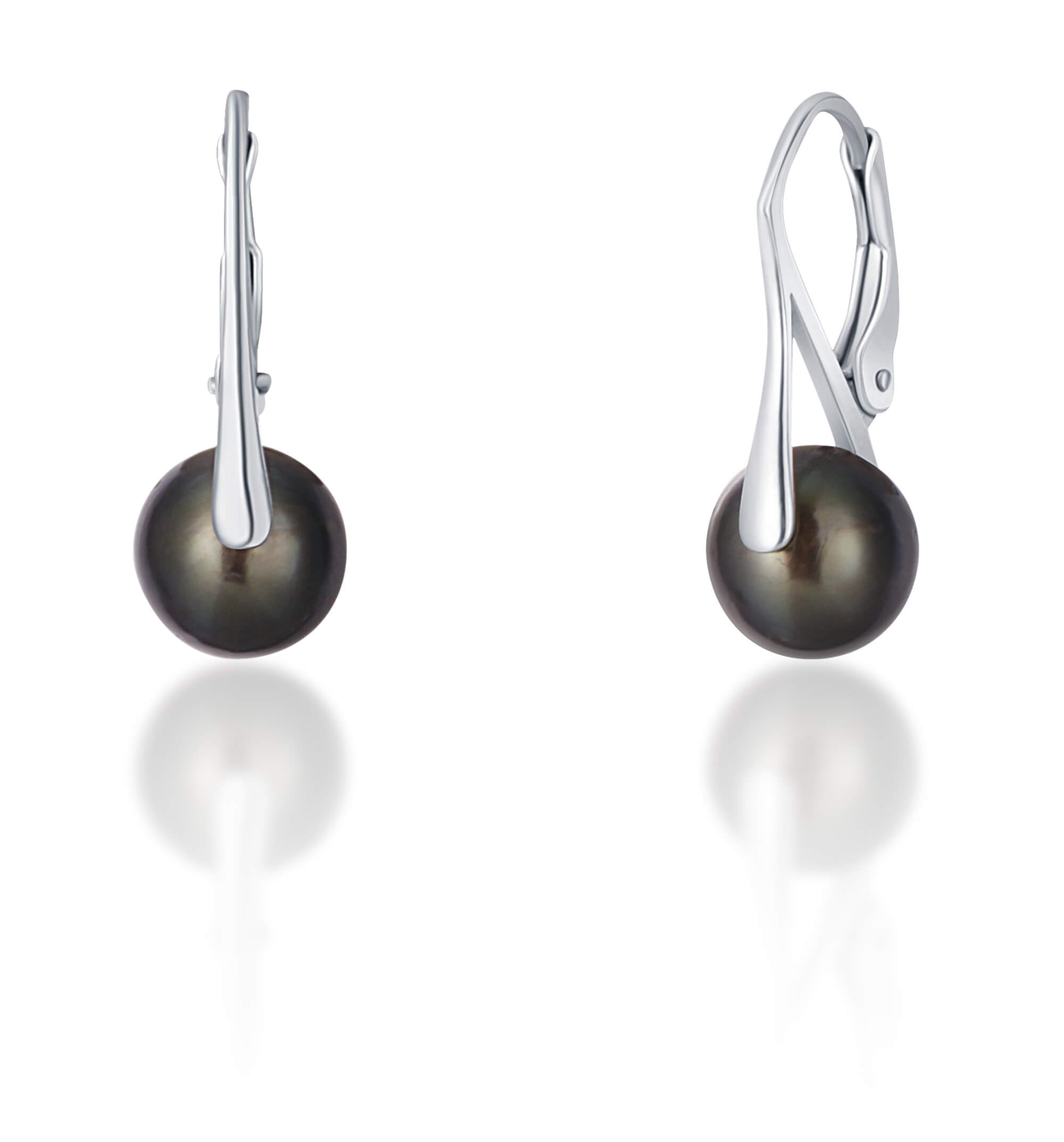 JwL Luxury Pearls Stříbrné náušnice z pravých černých tahitských perel JL0703