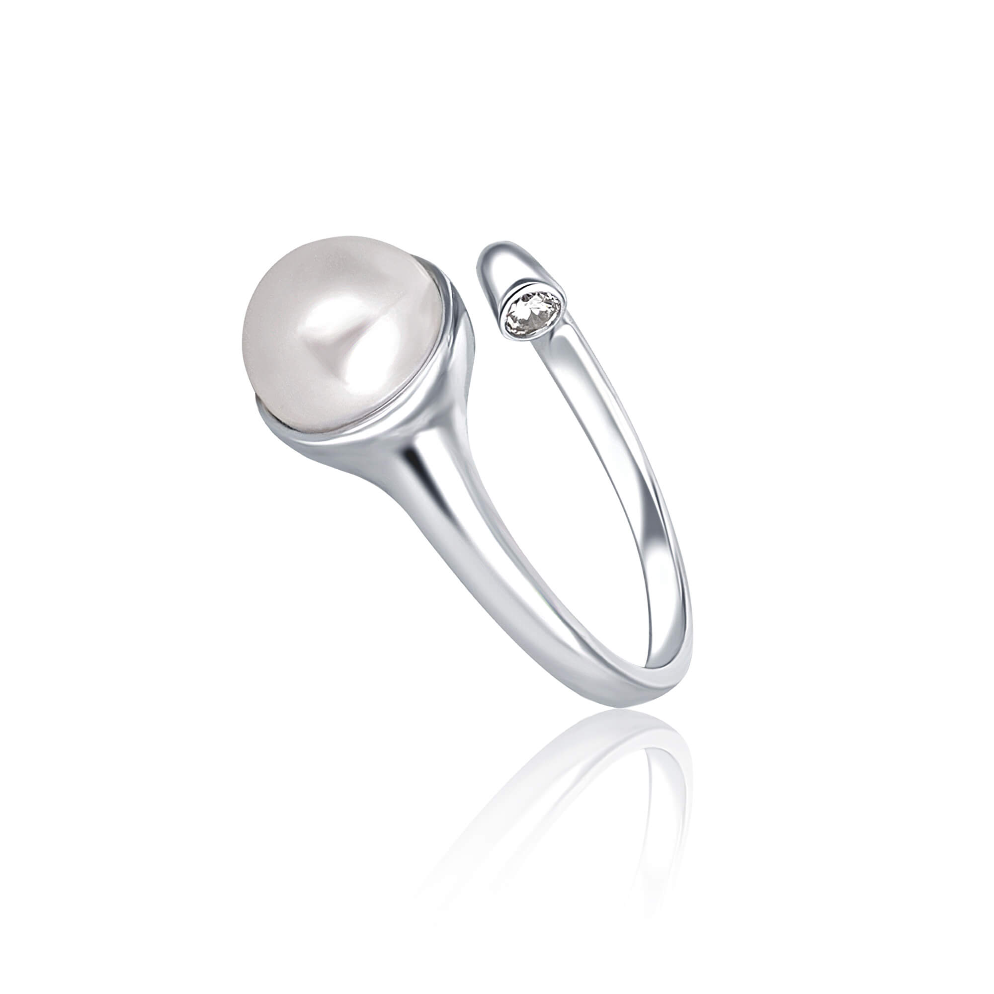 Levně JwL Luxury Pearls Stříbrný prsten s pravou perlou JL0624