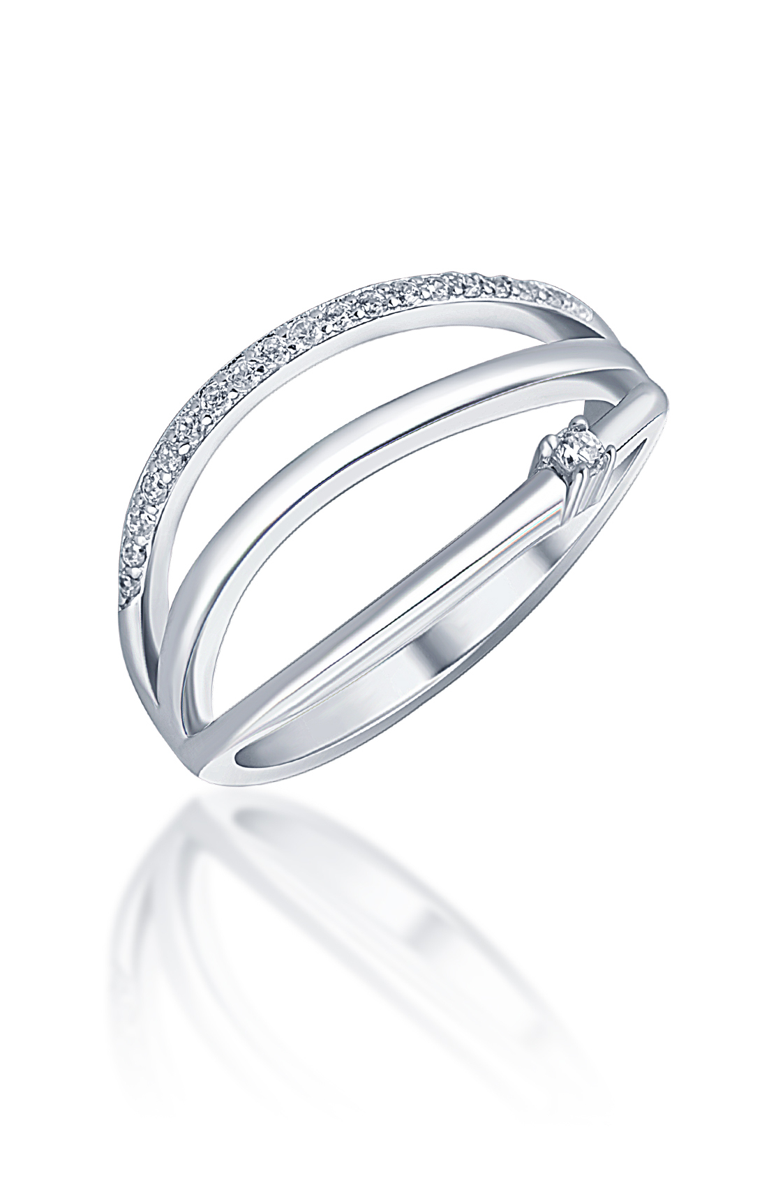 JVD Elegantní stříbrný prsten se zirkony SVLR0393XH2BI 58 mm