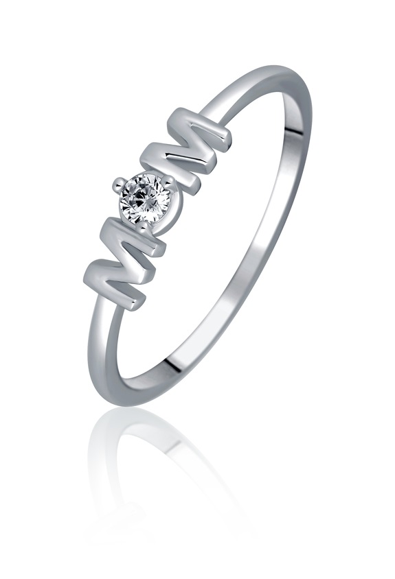 JVD Krásný stříbrný prsten se zirkonem MOM SVLR0984X61BI 52 mm
