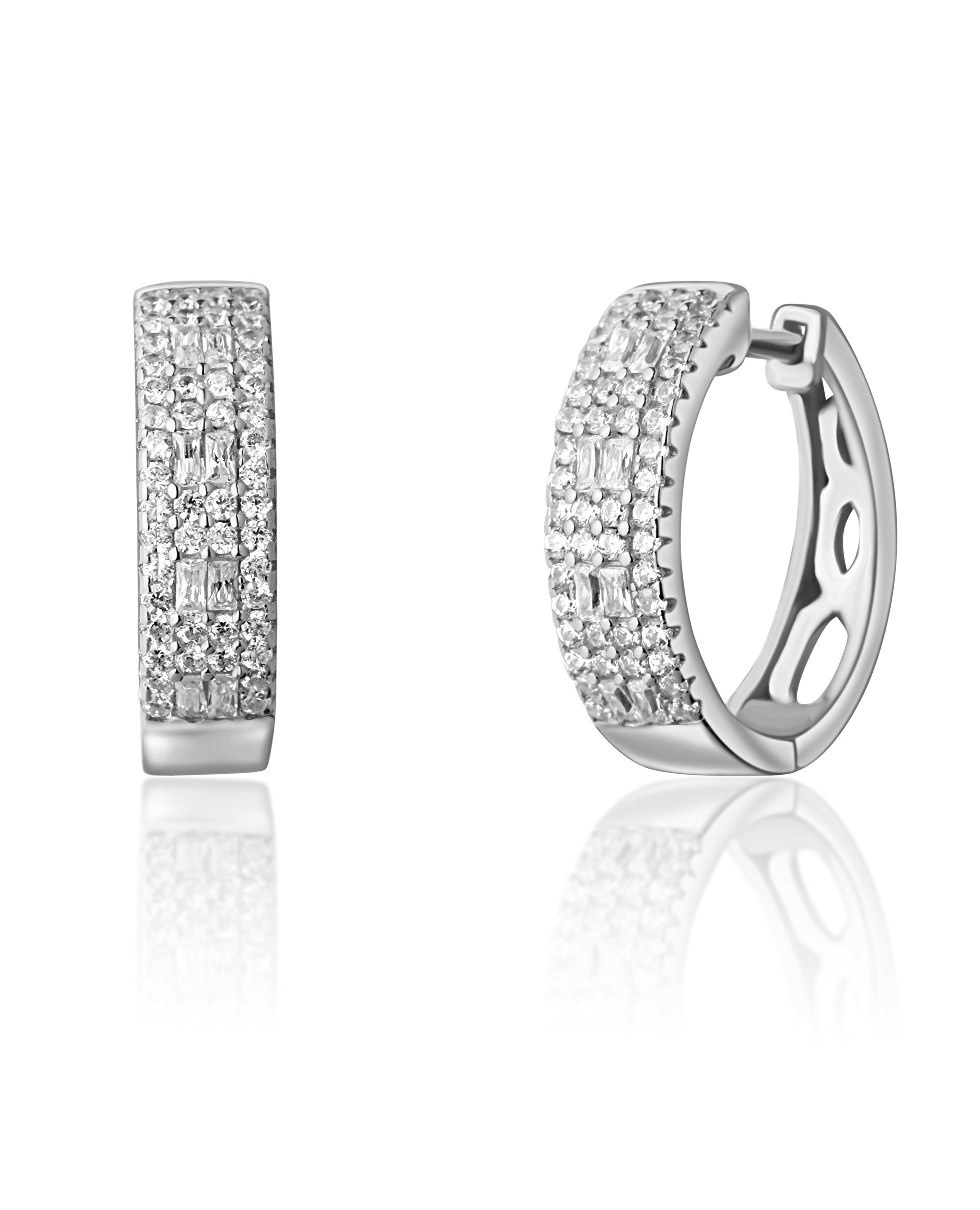 JVD Karika ezüst fülbevaló cirkónium kövekkel SVLE1437XH2BI00