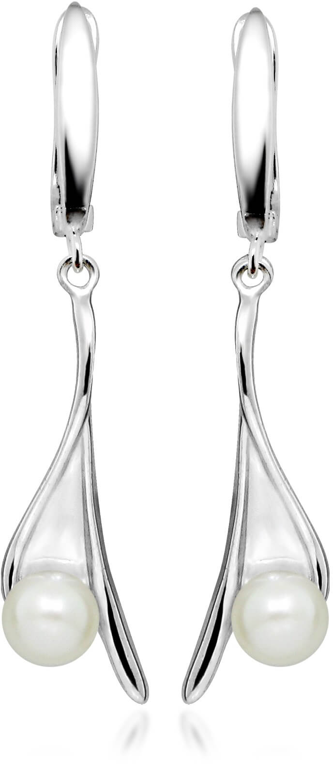 JVD Něžné stříbrné náušnice s pravými perlami SVLE0346SH8P100