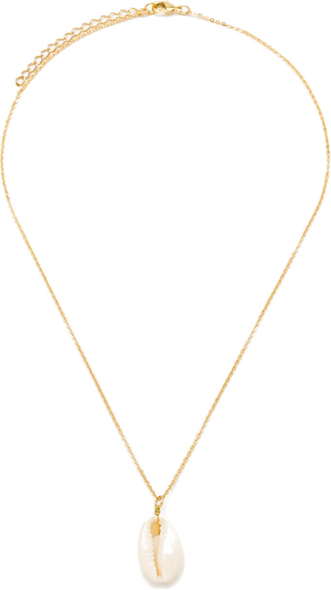 JVD Pozlacený ocelový náhrdelník s mušlí SSSN0024S20GO00