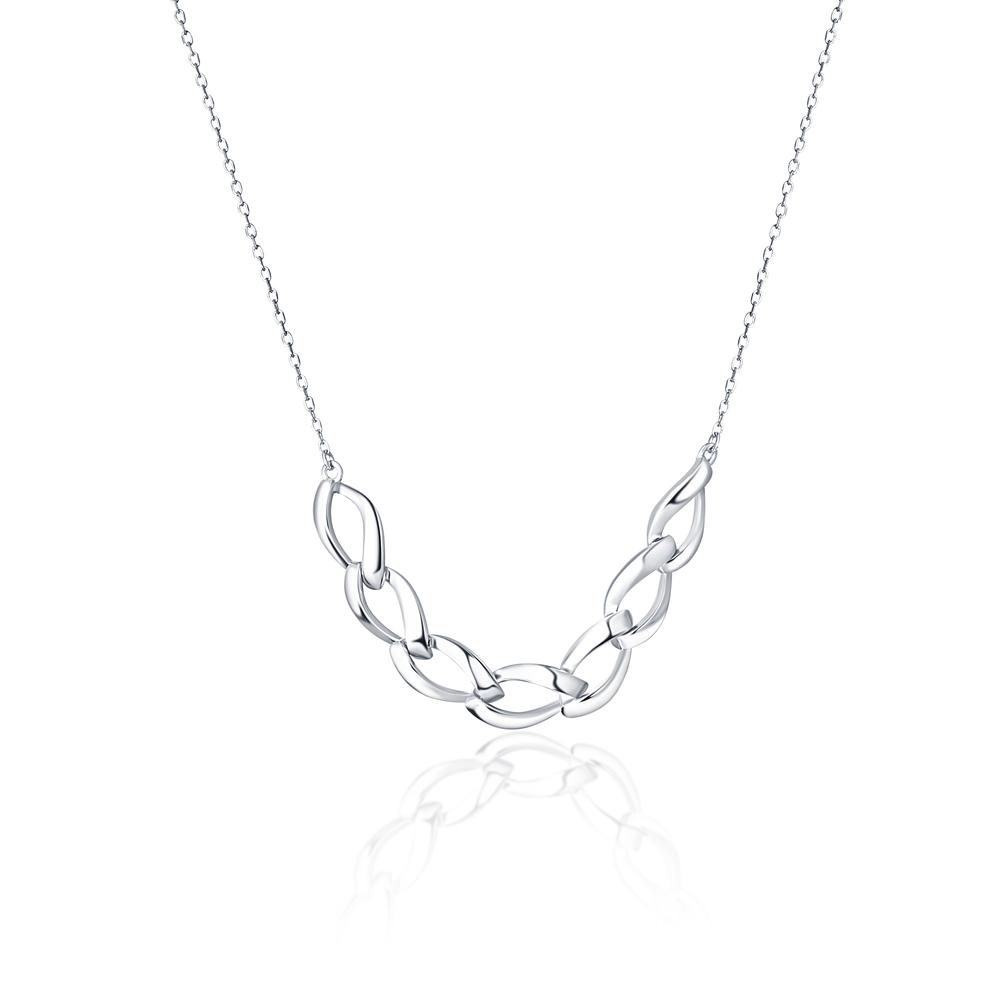 JVD Půvabný stříbrný náhrdelník se zirkony SVLN0206SH20042