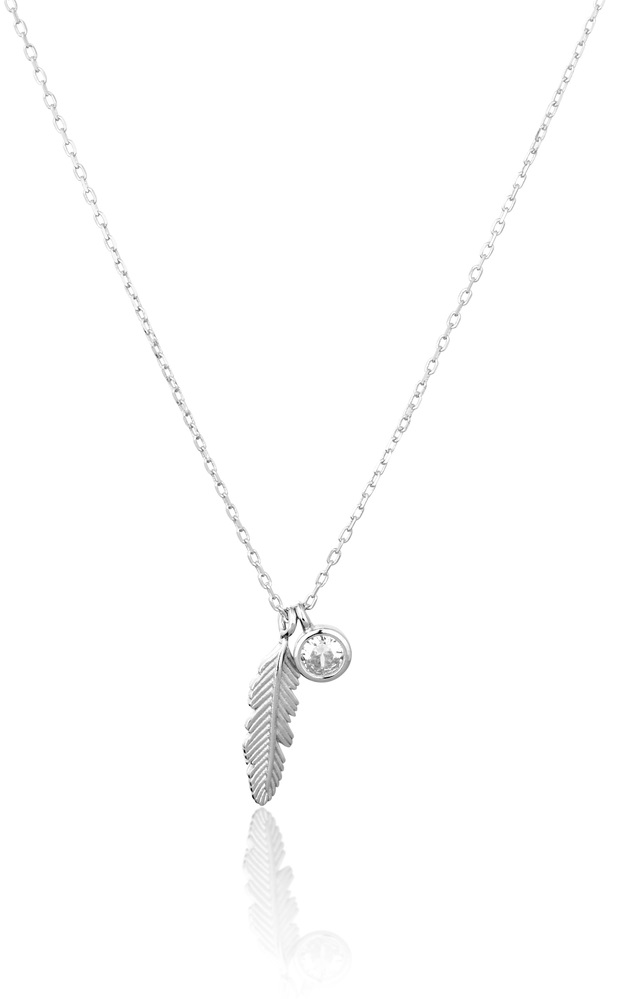 JVD Půvabný stříbrný náhrdelník SVLN0306XF6BI42 (řetízek, 2x přívěsek)